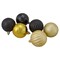 Northlight Shatterproof 3-Finish Christmas Ball Ornaments - 2.5" (60mm) - Black and Gold - 100ct